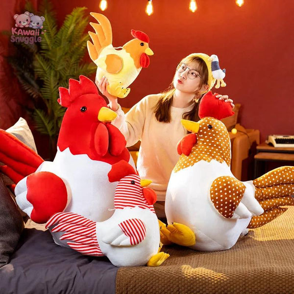 Simulation Cock Plush Toys Stuffed Soft Chicken Dolls