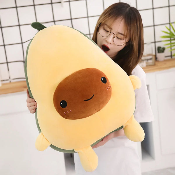Cute Avocado Stuffed Plush Toy Soft Baby Doll Cartoon Fruit Pillow Sofa Cushion