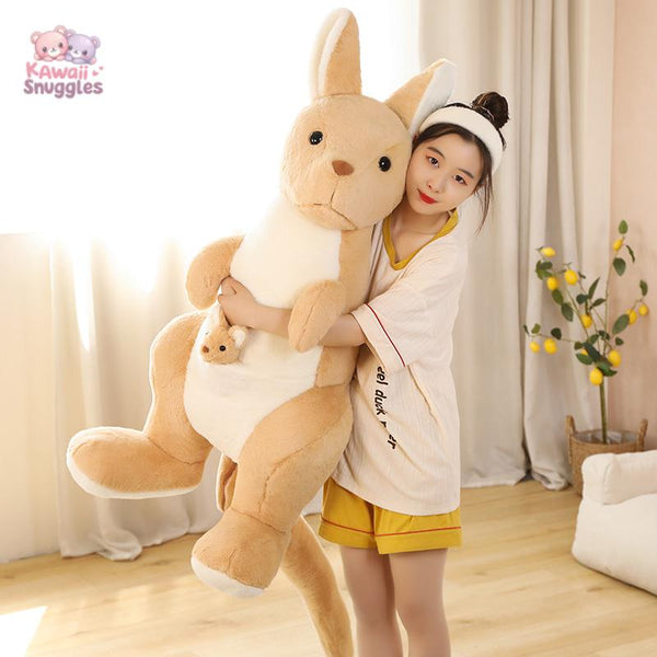 Adorable Mother & Baby Kangaroo Plush Toy – Soft & Huggable