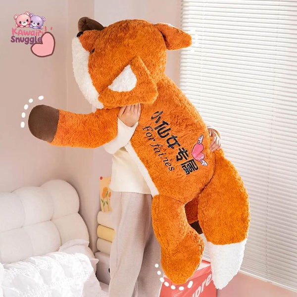 Big Kawaii Fox Plush – A Soft & Cuddly Companion