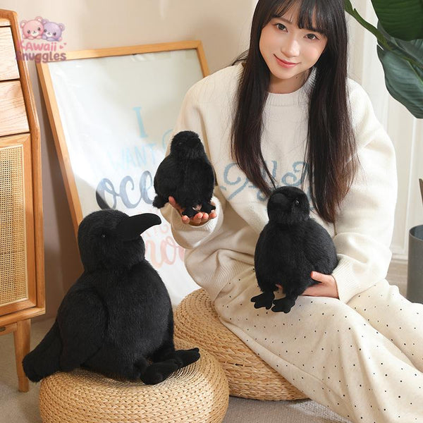 Lifelike Crow Plush Toy – A Feathered Friend for Your Collection!