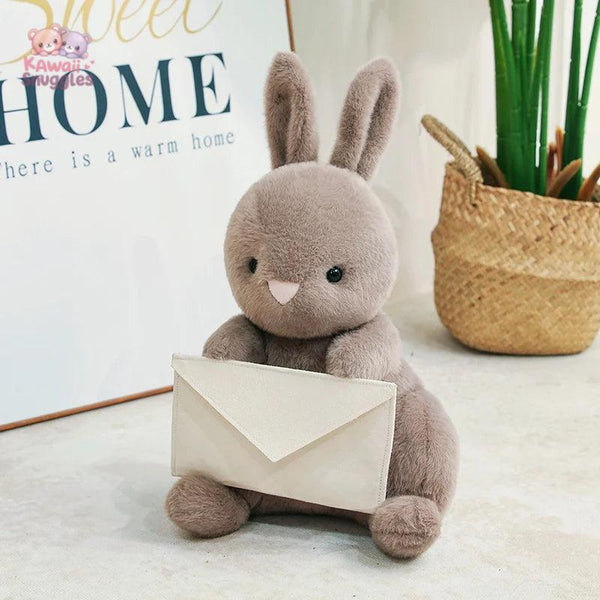 Kawaii Creative Envelope Rabbit Plush Doll - A Unique Cuddle Buddy!