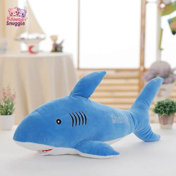 Cute Blue Gray Shark Plush – A Soft & Snuggly Ocean Friend