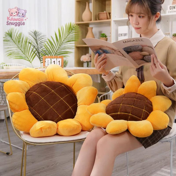 Sunflower Plush Plant Seat – Bloom Into Comfort