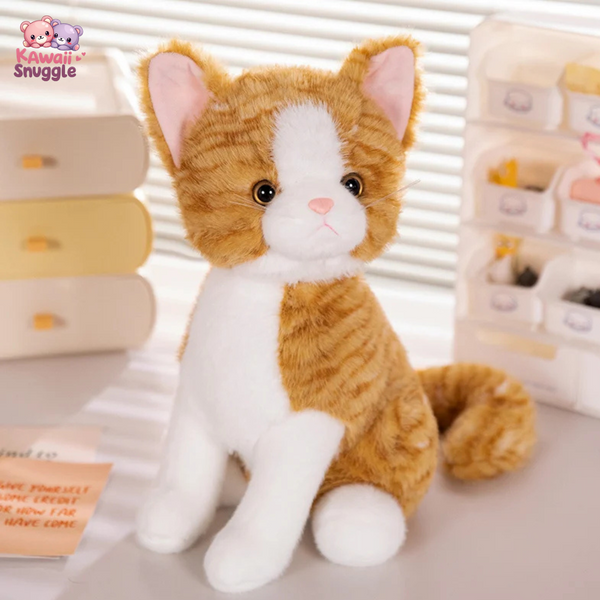 Kawaii Sitting Cat Plush Toy - Adorable Snuggly Companion