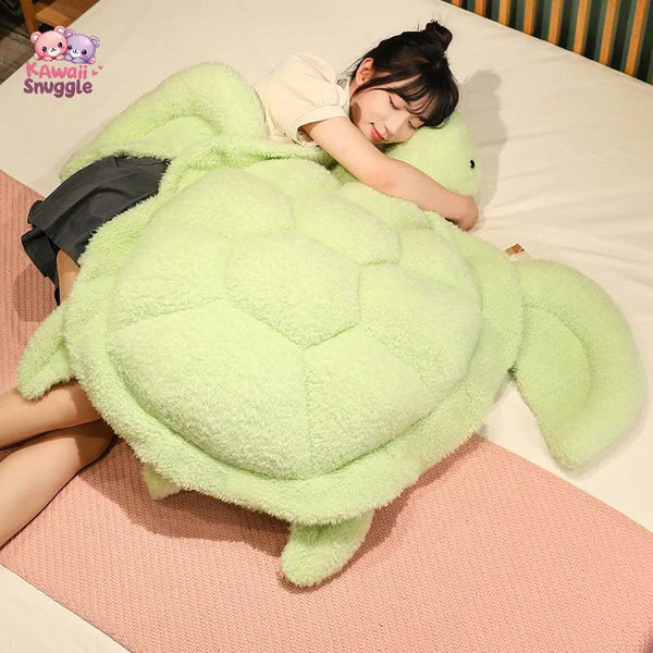 Giant Plush Turtle Pillow – Soft & Cozy Comfort