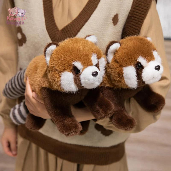 Realistic Stuffed Red Panda Animals Cute Raccoon Plush Toy