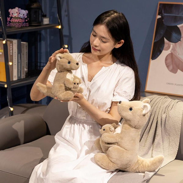 Kangaroo Plush Toy – A Cute Mother & Baby Duo