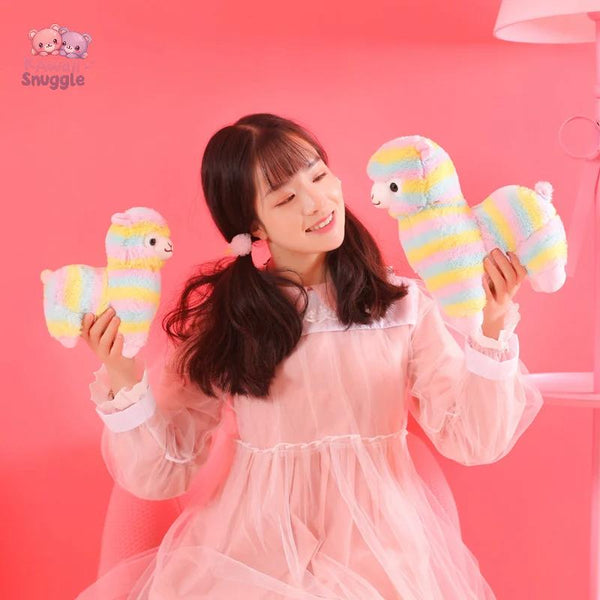 Rainbow Alpaca Plush Toy - Soft Alpacasso Stuffed Toy