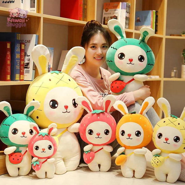 Cute Fruit Rabbit Plush Toys - Soft & Huggable Bunny Dolls