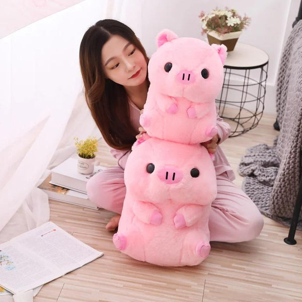 New Soft Kawaii Love Pink Pig Plush Pillow
