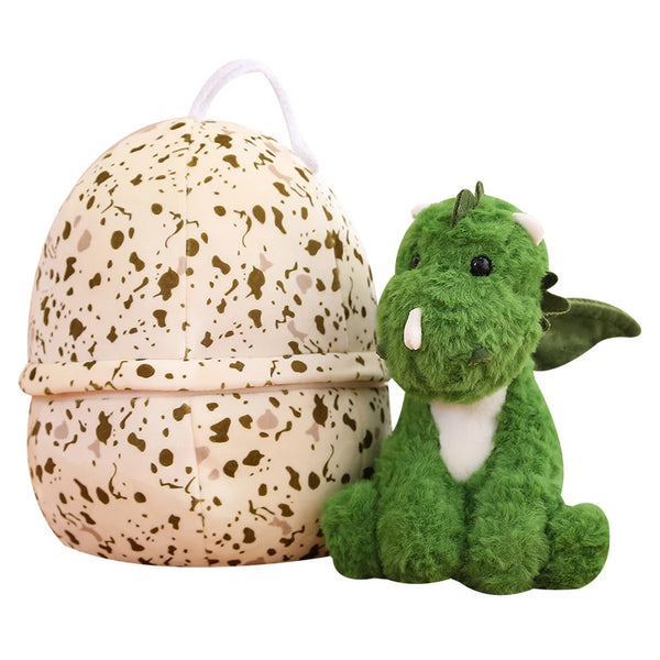 Cute Cartoon Dinosaur Egg Plush Toy - Soft Stuffed Animal Doll for Kids