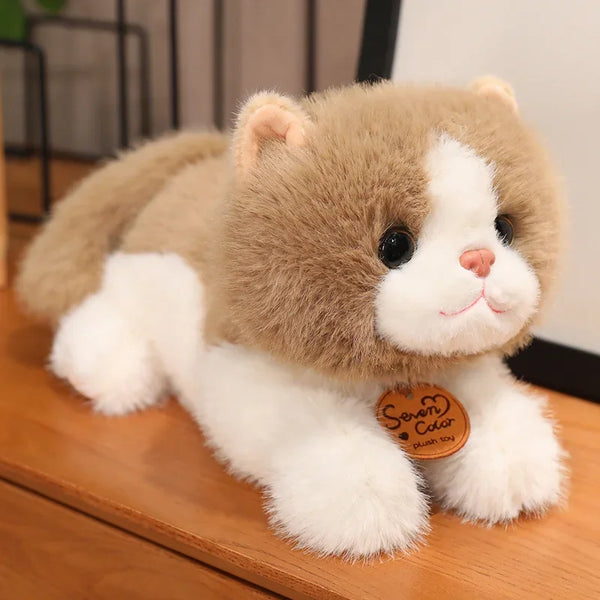 Stuffed Lifelike Cats Plush Toy Simulation American Shorthair Cute Cat Doll Pet