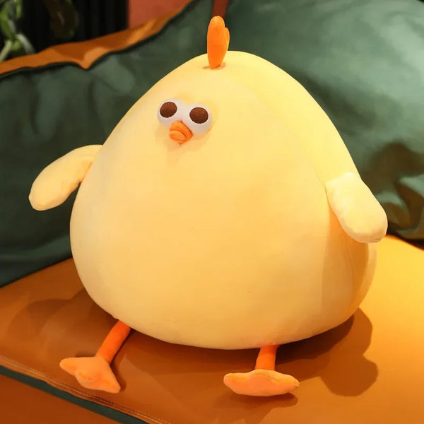 Funny Fat Chicken Plush Toys Pillow Soft Simulation Cute Plushie Dolls Neck Pillow Stuffed Animal