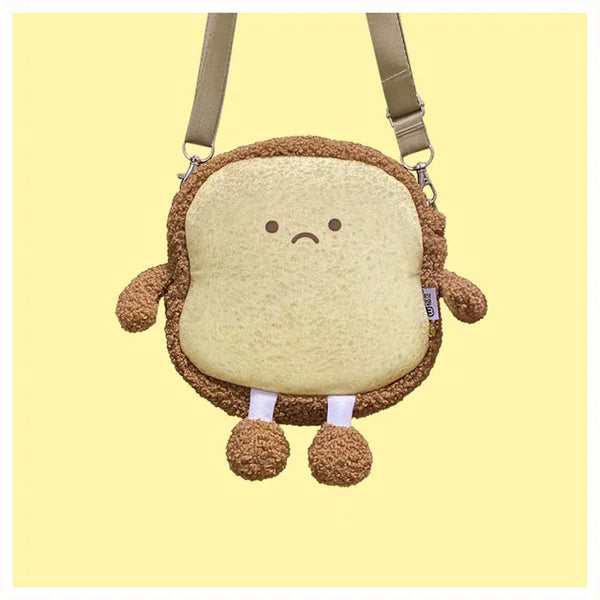 Simulation Kawaii Bread Toast Backpack Plush Toy – A Deliciously Cute Carry Buddy