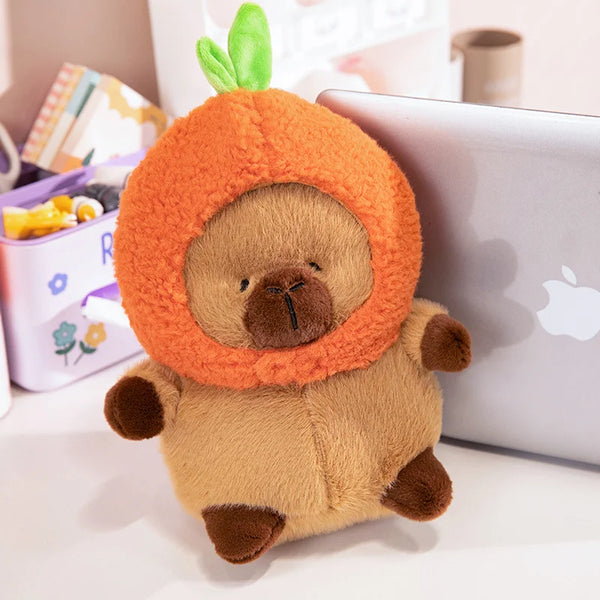 Cute Cartoon Capybara with Hat Plush Toy