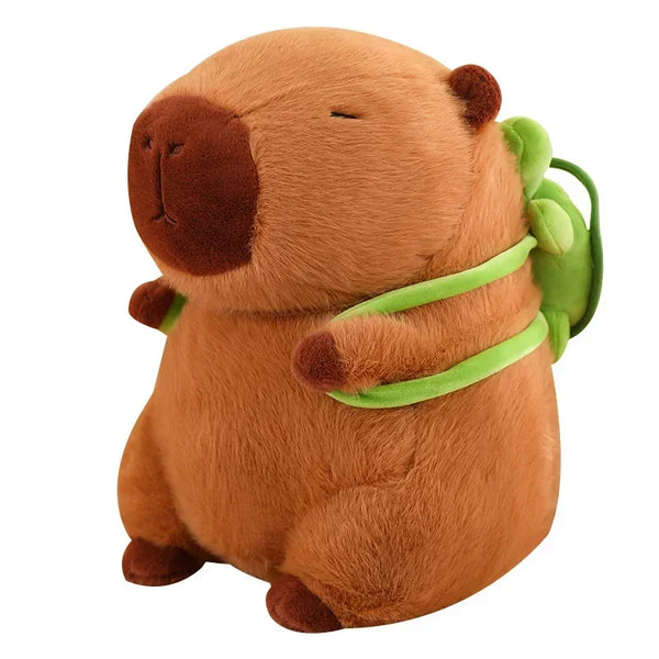Cute Turtle Backpack Capybara Strawberry Hat Capybara Plush Toy Stuffed Animals