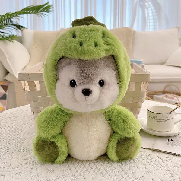 Cartoon Husky Plush Toy in Cosplay – Cute Kawaii Animal Dolls for Christmas Gifts