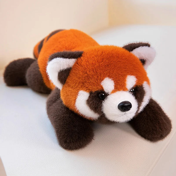 Kawaii Red Panda Plush Toy Lovely Stuffed Animal Lying Raccoon Plush Toys