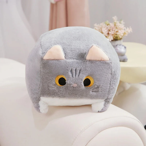 Square Cat Throw Pillow Cute And Funny Soft And Comfortable Sleep With The Pillow