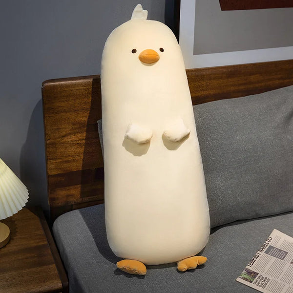 Duck Long Pillow Soft Stuffed Cartoon Animal Pillows Sleeping Leg Support