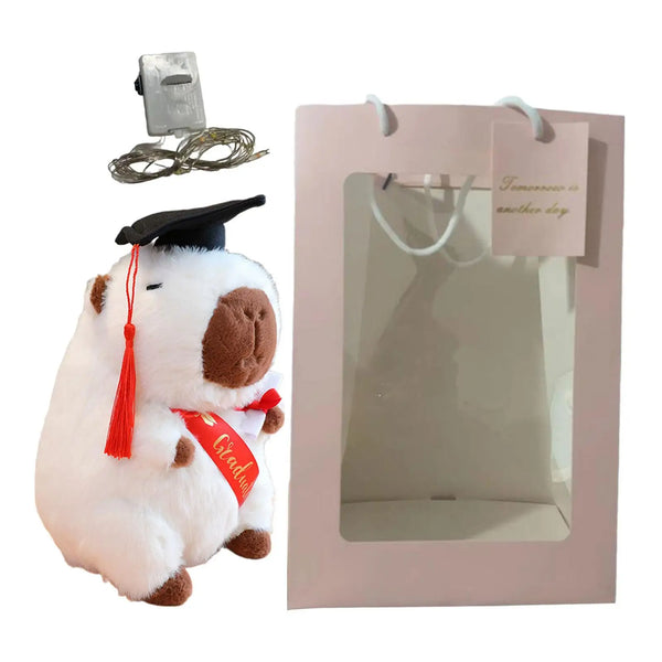 Capibara de peluche de juguete, capibara de peluche, regalo de graduación, vestido elegante, juguete de peluche para fiesta