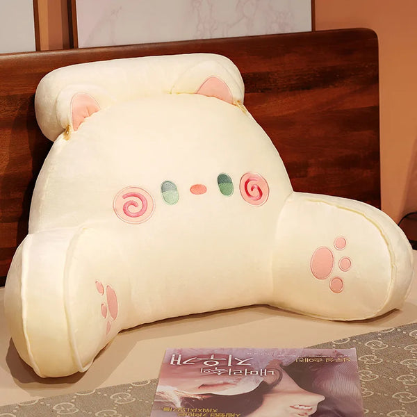 Soft Cartoon Cats Pillow – Plush Lumbar Support Chair Cushion & Home Decor