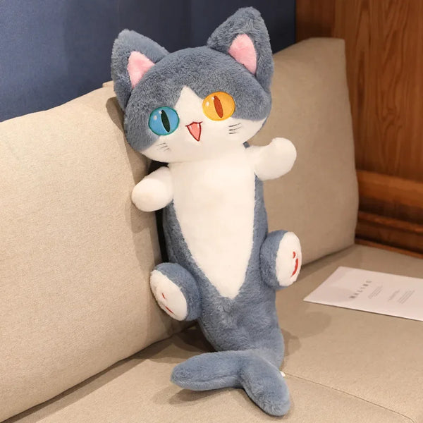 Kawaii Transform Blue Shark Cat Plush Toy – 50-85cm Soft Pillow Gift