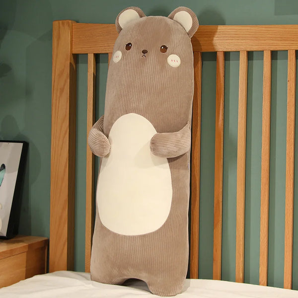 Cartoon Animal Rabbit Bear Duck Chick Plush Toys Stuffed Soft Long Sleep Pillow Doll