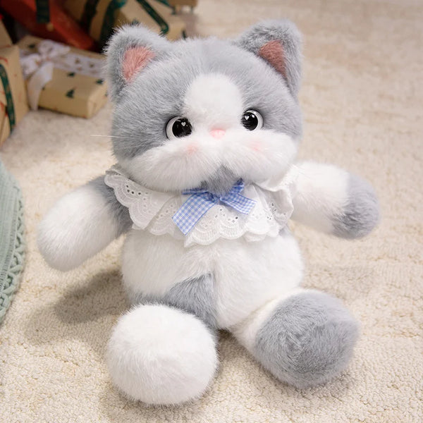 Cute 4-Colour Cat Plush Doll – A Dreamy Companion for Sweet Dreams