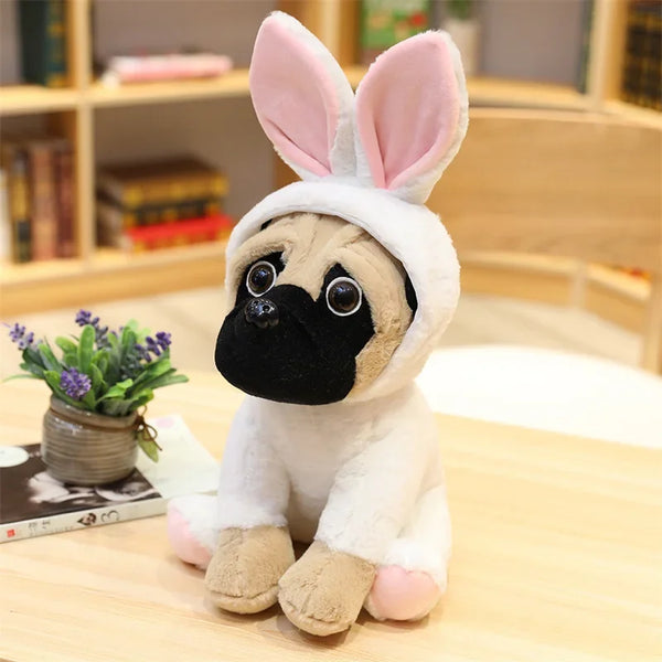 Kawaii Dog Stuffed Cute Dress up Bulldog Animal Toys Lovely Dolls for Children