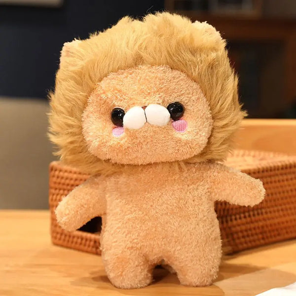 Cafe Lion Plush Toys Golden Lion King Clothes Cartoon Stuffed Dolls Ducks
