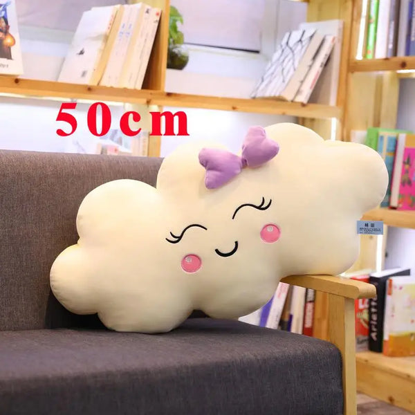Kawaii Cloud Plush Pillow – A Smile From the Skies