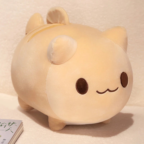Cute Cat Plush Toy Stuffed Fluffy Cat with Fish Tail Kawaii Cat Soft Doll Toy Gift