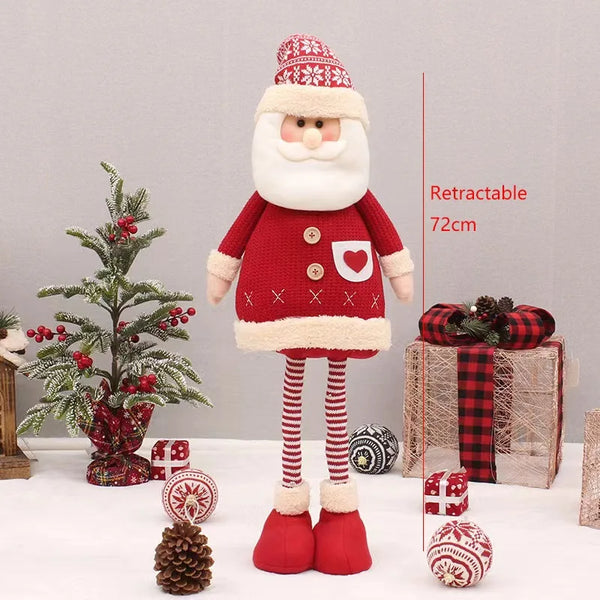 30-70CM Christmas Present Santa Claus Scalable Plush Toy – A Kawaii Holiday Hug You Can Stretch