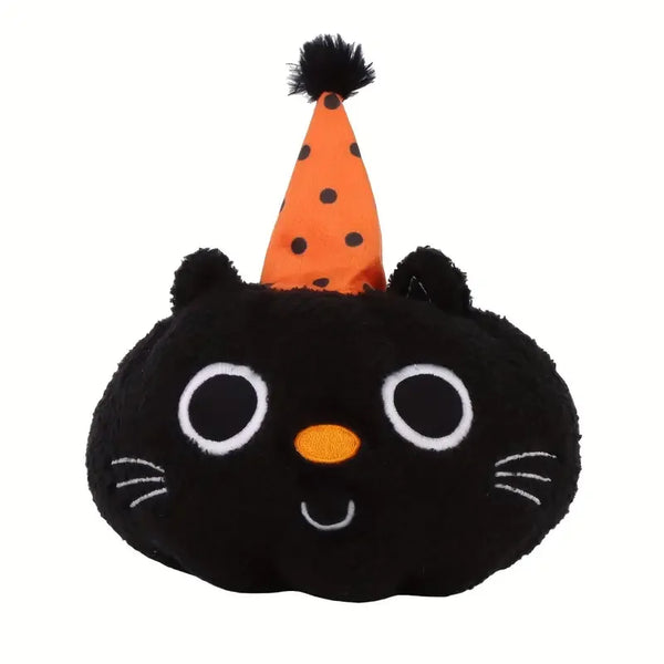 Funny Halloween Pumpkin Black Cat Plush Kawaii Clown Pumpkin Toy Doll Pumpkin Wizard Stuffed Pillow Halloween