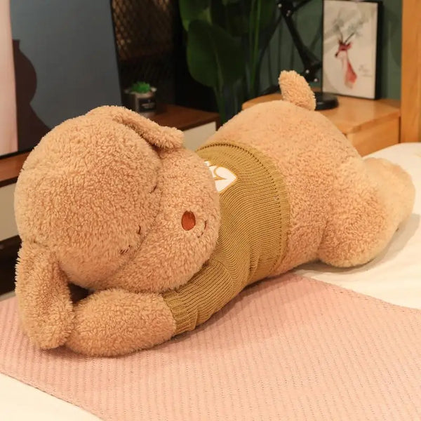 Lovely Giant Size Lying Dog Plush Toy – Soft Stuffed Animal Pillow Gift for Kids