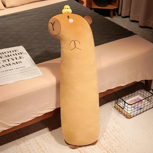 Giant Long Kawaii Capybara Plush Toys Sleeping Pillow Soft Cartoon Stuffed Animal