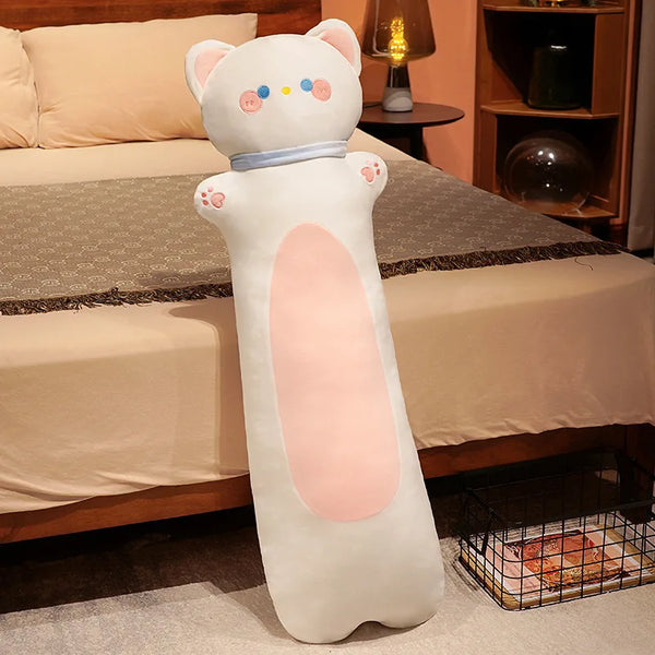 Cute Soft Long Fox Cat Monkey Rabbit Husky Plush Toys Stuffed Animal Cushion