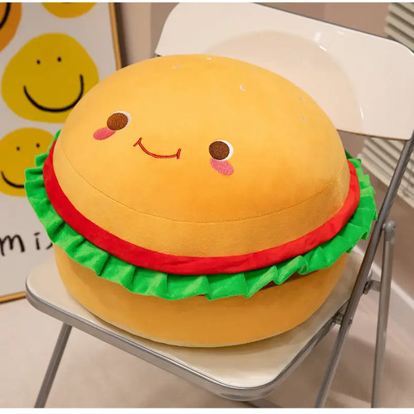 Creative Hamburger Plush Toy Soft Stuffed Kawaii Padded Cushion