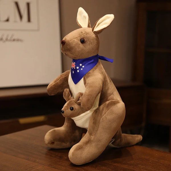 Cute Mother & Child kangaroo Plush Toys Kawaii Big Size Kangaroo Plushie