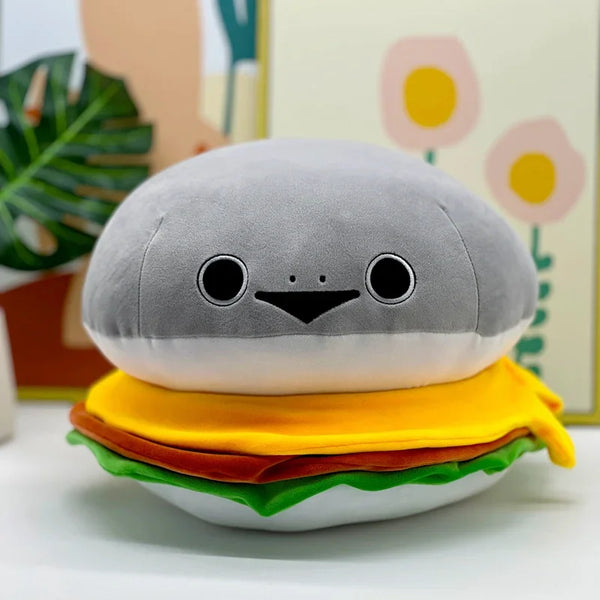 Funny Hamburger Puffer Fish Plush Toy – A Unique Blend of Fun and Comfort