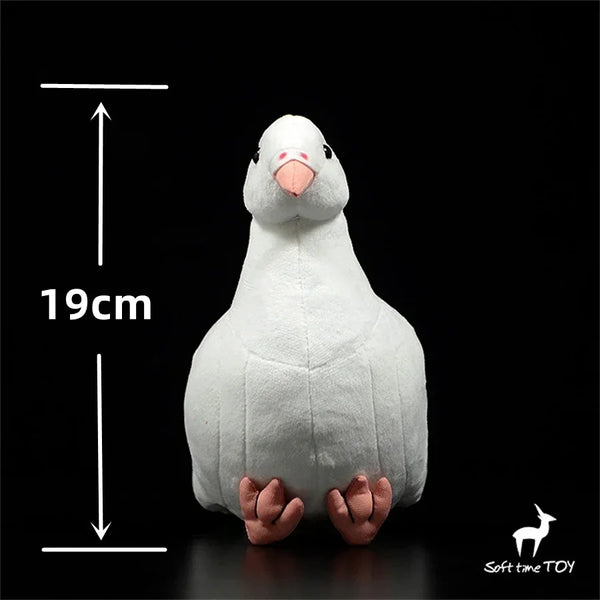 Lifelike White Pigeon Plush Toy A Feathery Friend with a Cozy Touch