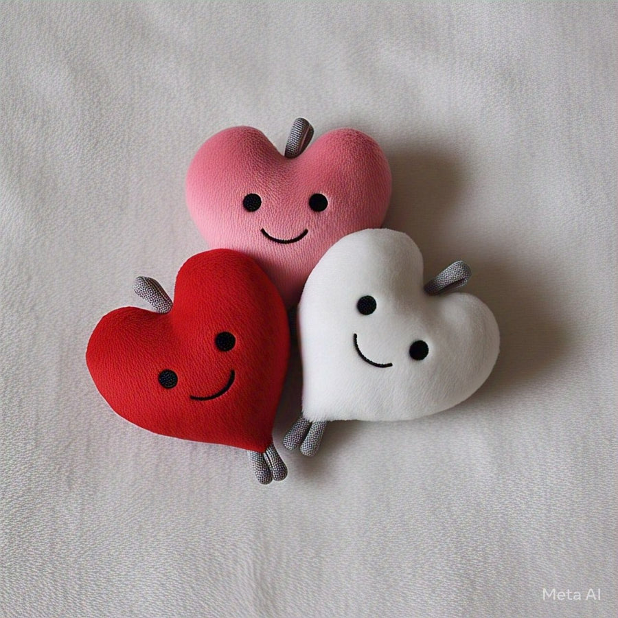 Heart-shaped plush