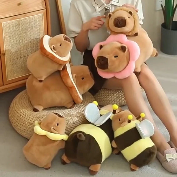 Cute Capybara Plush Toy Kawaii Soft Capybara Stuffed Toy Plushie Toys for Kids Birthday Gifts for Boys and Girls