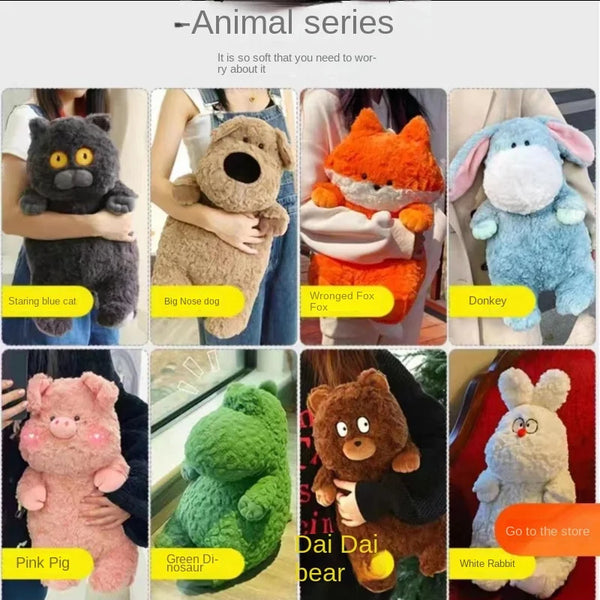 Kawaii Bobo Plush Toys – Cute Rabbit, Pig, Dino & Bear Plushies