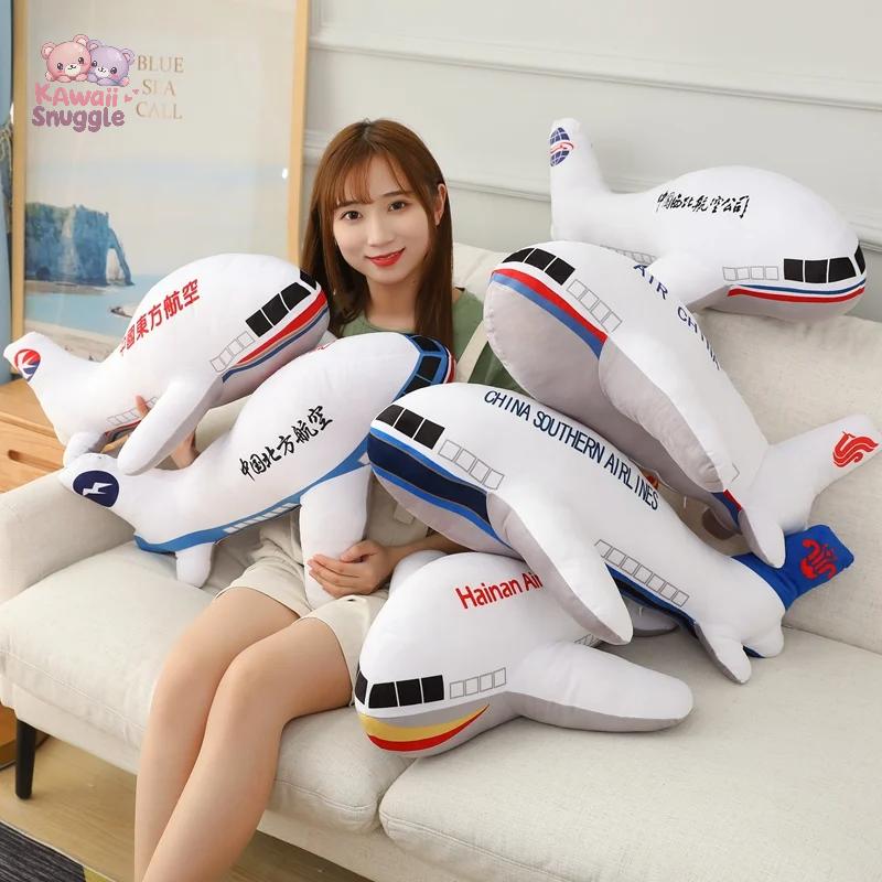 Large Size Simulation Airplane Plush Toys – Soft & Cozy Aircraft Pillow!