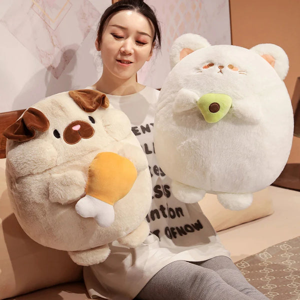 Cartoon Cat Dog Plush Toy – The Cutest Huggable Duo for Kids and Animal Lovers