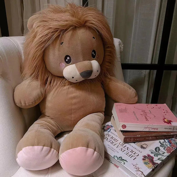 Cartoon Lion Plush Toy – Soft, cuddly wild animal doll perfect for gifts and play.