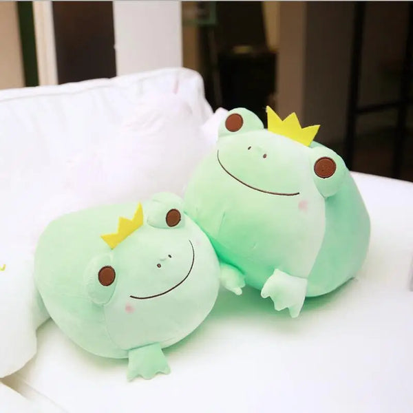 cute the Crown Frog plush pillow stuffed down cotton toys kawaii smile frog dolls birthday gift
